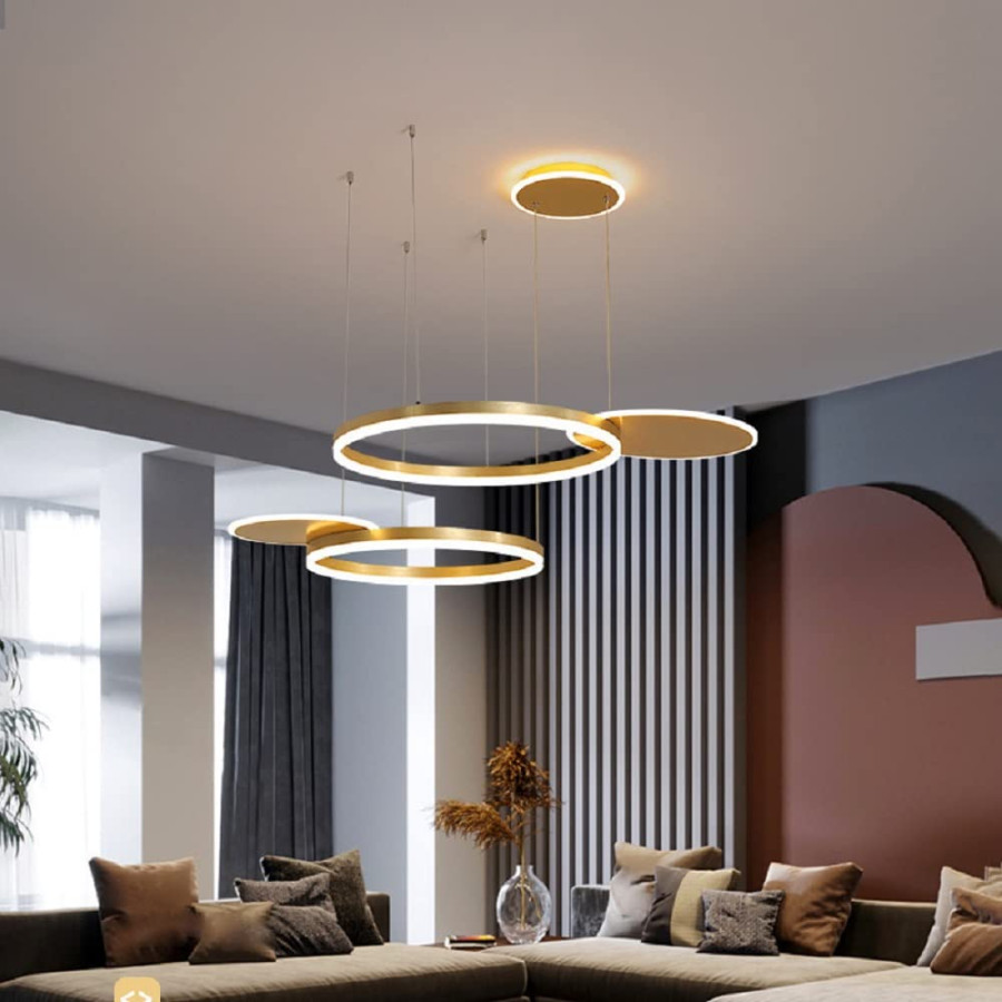 Moderne LED Pendelleuchte Kronleuchter Wohnzimmer Dimmbar mit